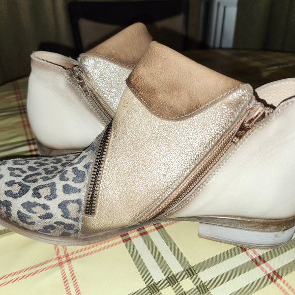 Unity In Diversity Comfortably Hip Ankle Boots Animal Print Zip Size 38 7.5 - Picture 6 of 11